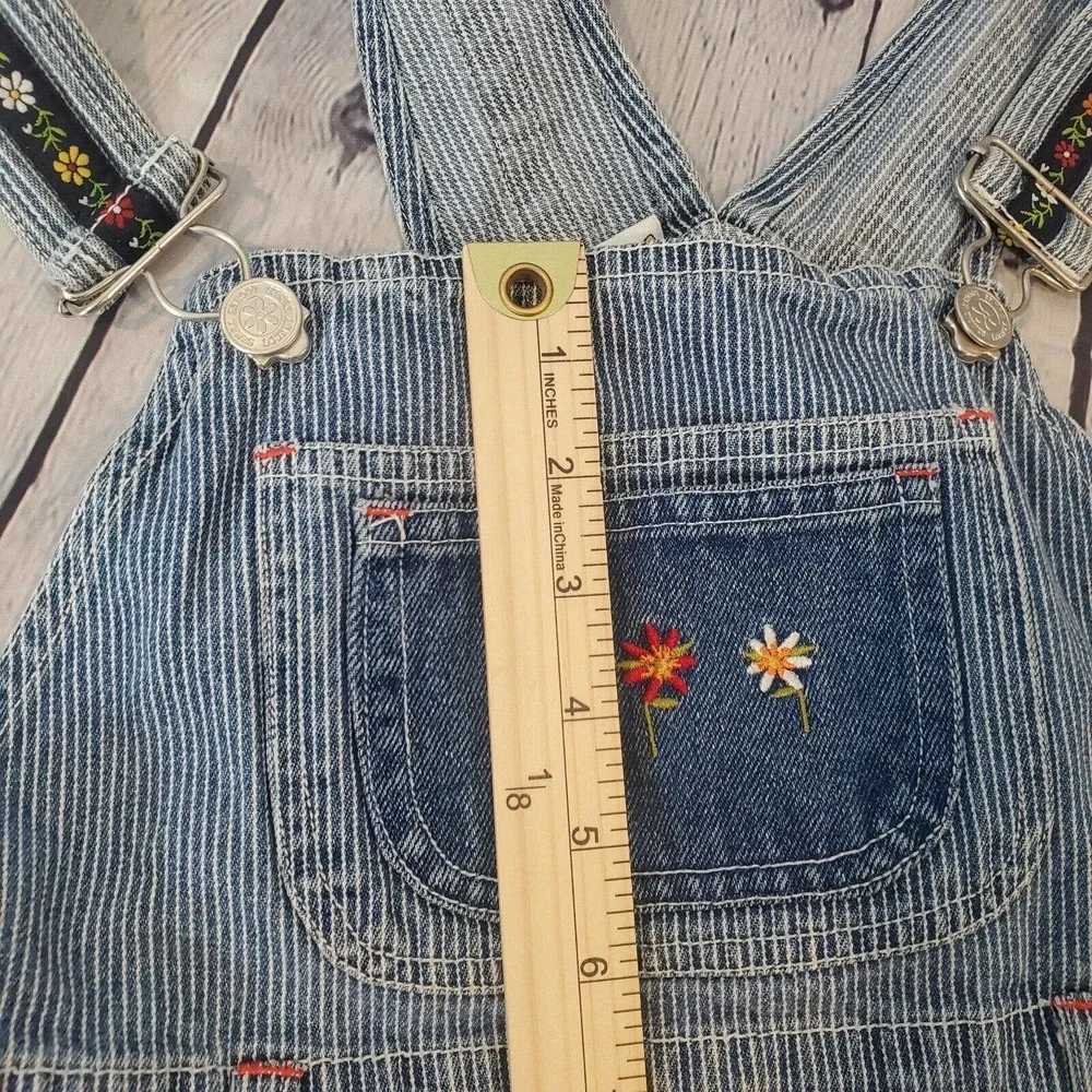 Vintage 1998 Looney Tunes Tweety Bird Denim Overalls Girls Size 10 Bibs‎ (30X21)